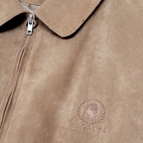 Vintage Other - Vtg! CAESARS PALACE Bomber Jacket Mens Size XL Brown